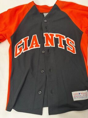 Giants Black and Orange Baseball Kids Jersey